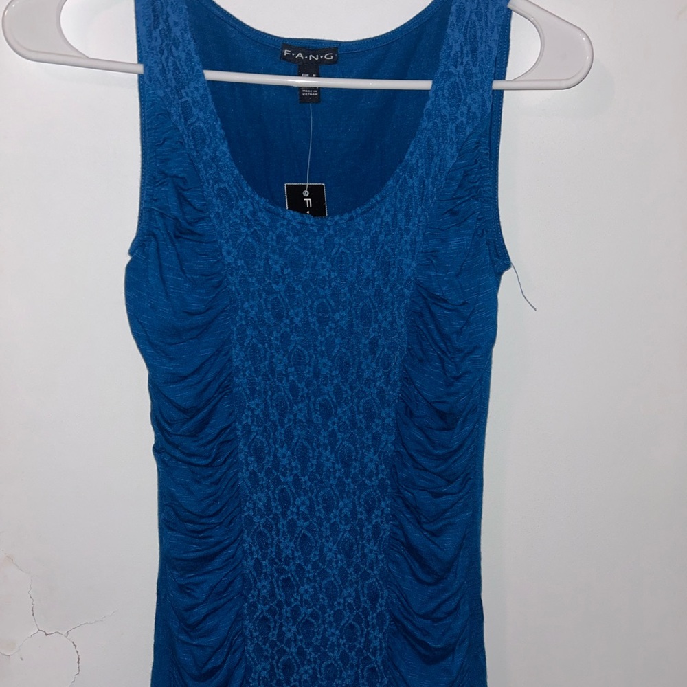 FANG Women's Blue Lace Tank Top